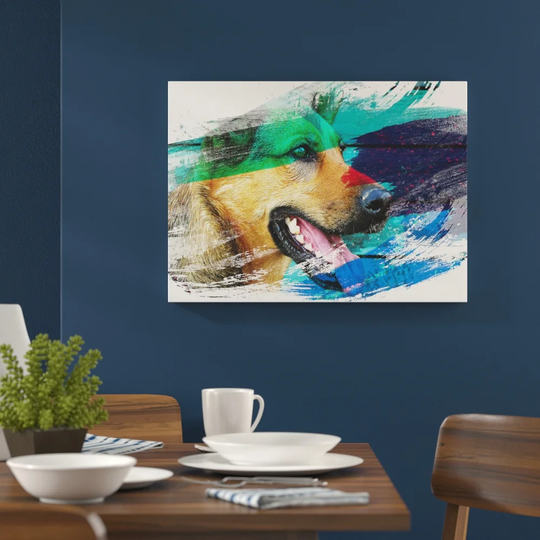 'German Shepherd Alsation Dog' Graphic Art Print Poster