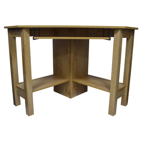 Techstyle Horner Corner Office Desk / Computer Workstation Oak