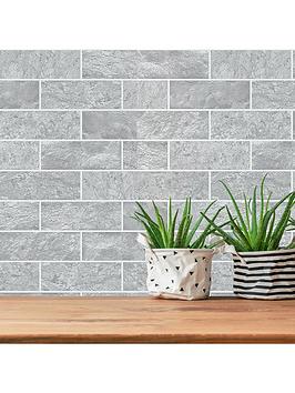 Contour Grey Tile Kitchen &Amp; Bathroom Wallpaper