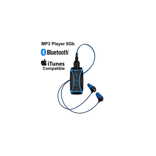 H2O Audio Stream 2 100 Waterproof MP3 Music Player with Bluetooth and Underwater Headphones for Swimming Laps Watersports Short cord 8gB