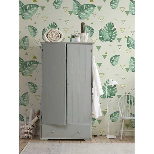 Walllpaper Roll 312X219cm Wallpaper Material With Print Mural Decoration Kitchen Livingroom Bedroom - Monstera Leaf Triangles