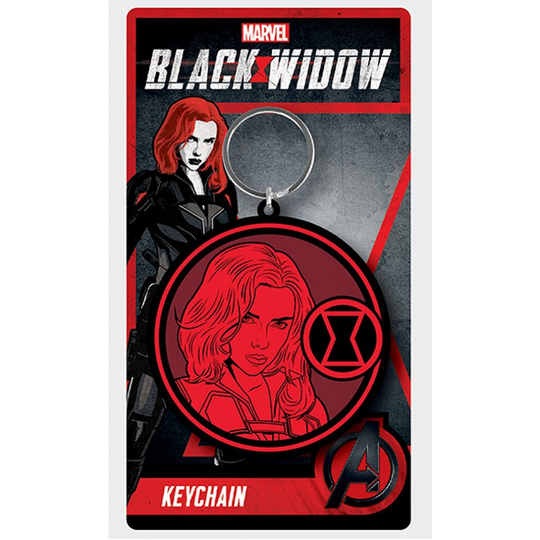 Marvel RK39043C Black Widow (Mark Of The Widow) Licensed Rubber Keychain-Keyring