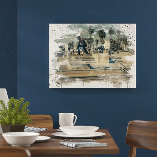 'Skateboarder Skateboarding Skate Park' Graphic Art Print Poster