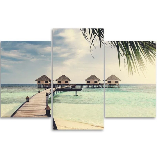 Canvas Print Beach Palm Trees Tropics