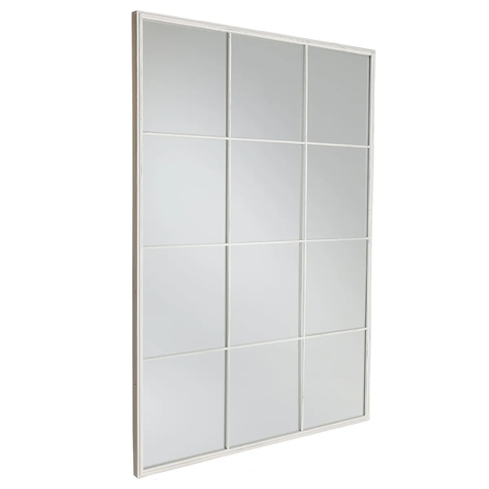 Charles Bentley Large Industrial Window Mirror - Antique White