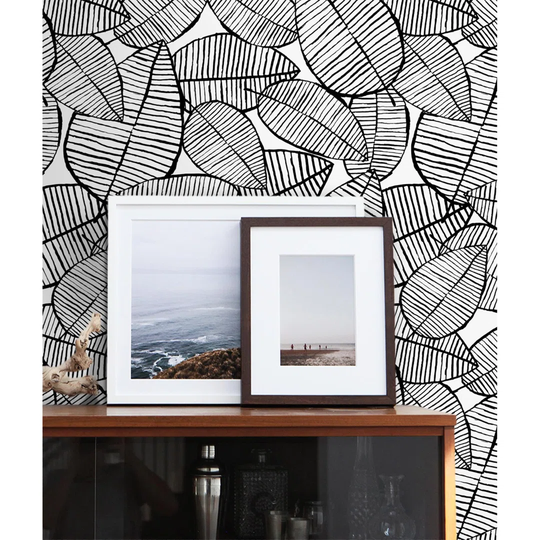 Jaziah Leaves Leaf Geometric Wallpaper