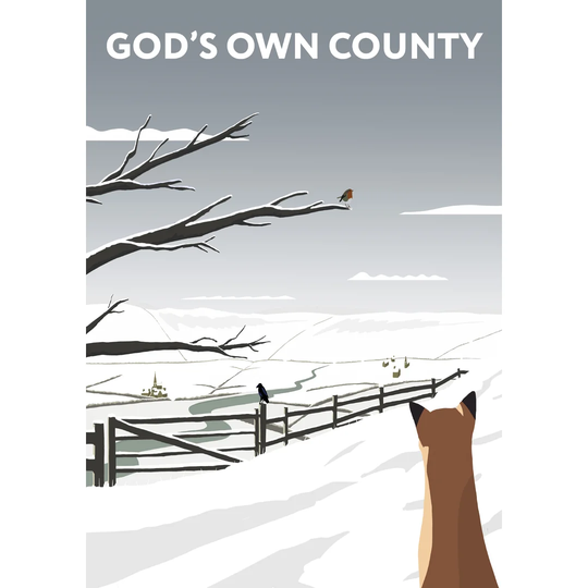 'Gods Own County Snow' Graphic Art