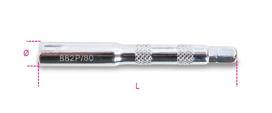 Beta Tools 882 P/80 1/4" Hex Magnetic Bit Holder Extension Bar | 008820080