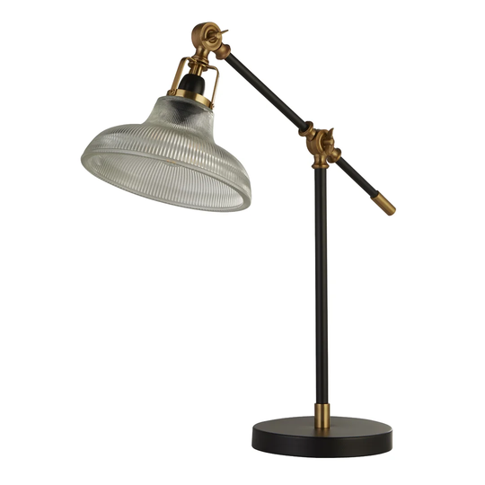Cleremont 67Cm Black/Gold Desk Lamp