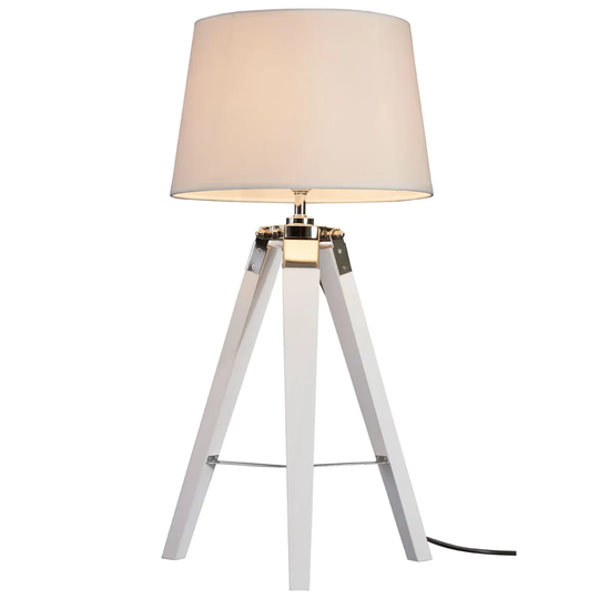 Premier Housewares Bailey Table Lamp Tripod - White