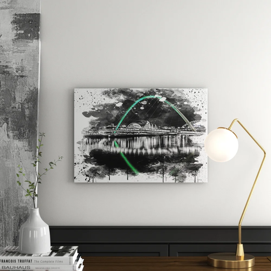 'Millennium Bridge Newcastle' Graphic Art Print Poster
