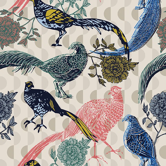 Walllpaper Roll 416X254cm Wallpaper Material With Print Mural Decoration Kitchen Livingroom Bedroom - Vintage Birdsflowers