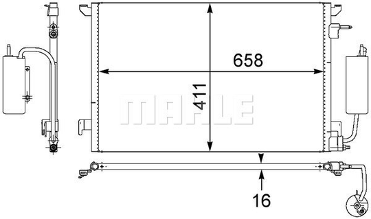 Condenser Air Conditioning 8FC351302-531 by BEHR