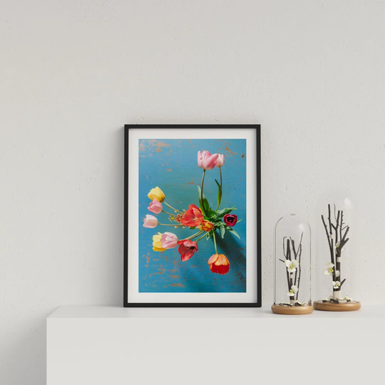 Colourful Tulips by Vouvart - Picture Frame Photograph