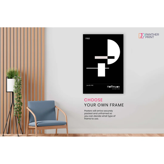 Panther Print Fine Art Prints Abstract Black & White Geometric Shapes Poster Artistic Unframed Poster, Pictures For Home Walls, Bedroom, Living Room &