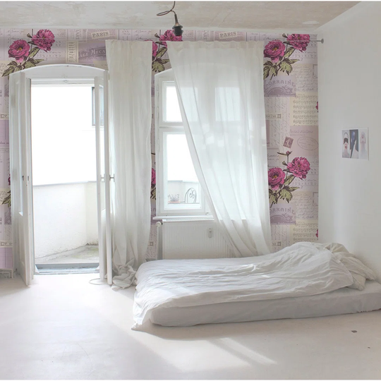 Harrigan Peonies Paper Collage Wallpaper