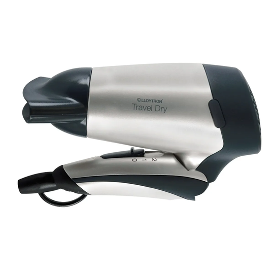 Lloytron LY1011 1200W Travel Hairdryer - Silver