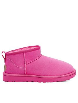 UGG Classic Ultra Mini Ankle Boots - Pink, Pink, Size 4, Women