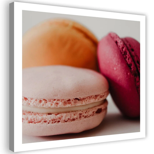 Canvas Print Pastel Macaroons