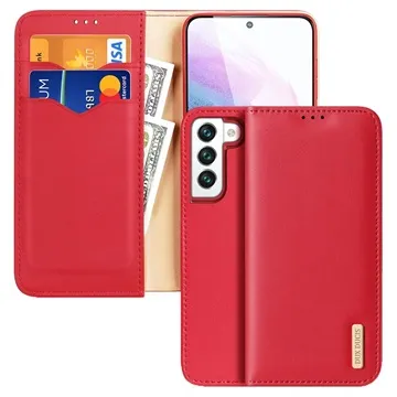 Dux Ducis Hivo Samsung Galaxy S22+ 5G Wallet Leather Case - Red