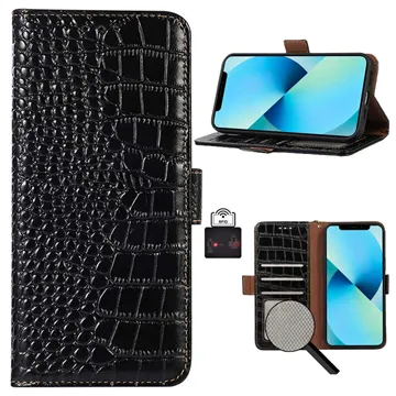 Crocodile Xiaomi Redmi A1+ Wallet Leather Case with RFID - Black