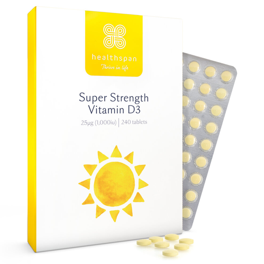 (240 Tablets) Healthspan Super Strength Vitamin D3, Vegetarian