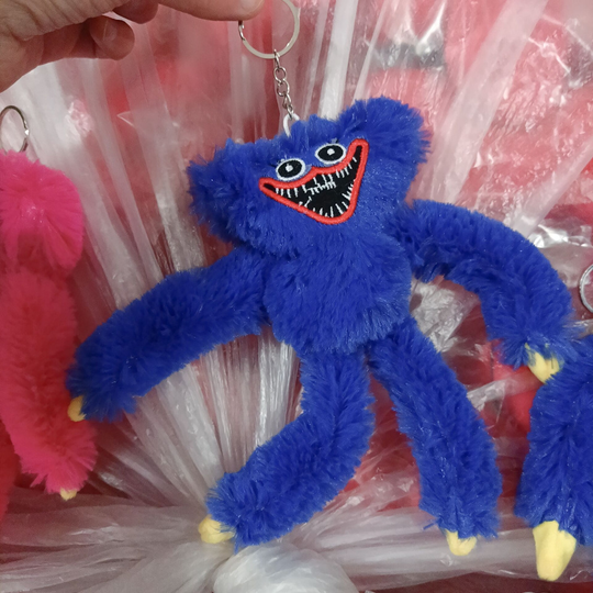 (Blue plush keychain) Poppy Playtime Plush Toy Huggy Wuggy Horror Doll Soft