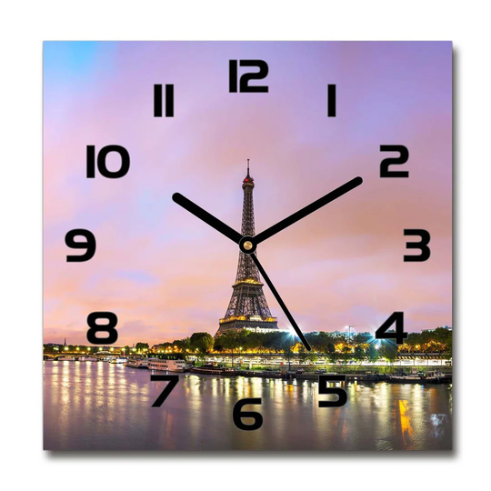 Josalynn Eiffel Tower Paris Silent Wall Clock