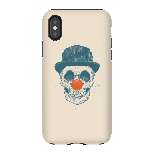Balazs Solti Red Nosed Skull Phone Case for iPhone and Android - iPhone X - Tough Case - Matte