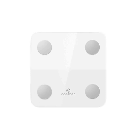 Noerden Minimi Smart Scales With 14 Biometrics: (Bluetooth Connection) Weight BMI* BMR* Fat Mass Muscle Mass Hydration Visceral Fat Bone Mass And Even Your Metabolic Age - White