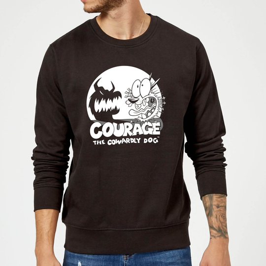 Courage The Cowardly Dog Spotlight Sweatshirt - Black - L