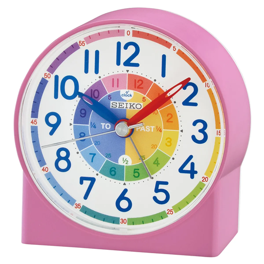Seiko Children's Time Teaching Alarm Clock - Pink