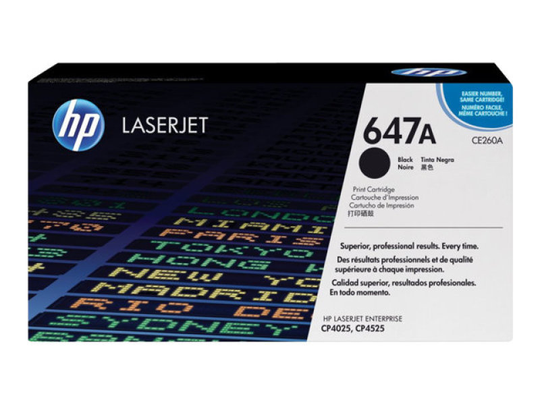 HP 647A Black Toner Cartridge - CE260A