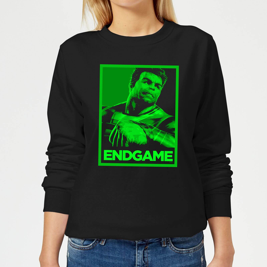 Avengers Endgame Hulk Poster Women's Sweatshirt - Black - L - Black