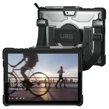 UAG Plasma Microsoft Surface Go Case with Shoulderstrap - Black / Clear
