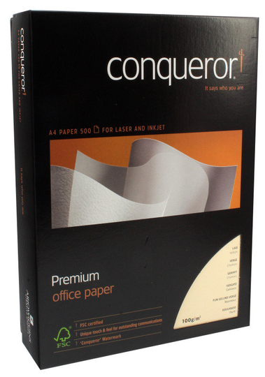 CONQUEROR LAID VELLUM A4 100GSM PK500