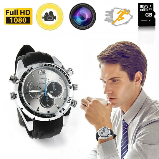 HD 1080P SPY Watch Camera Waterproof Wrist Record Video DVR