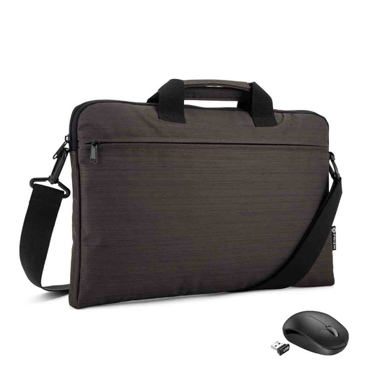 Prizm 15.6 Inch Laptop Shoulder Bag with Wireless Mouse