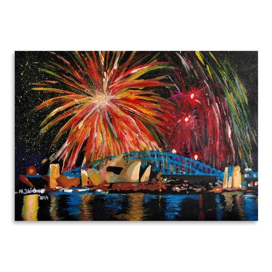 Sydney Silvester by M Bleichner - Unframed Painting Print on Paper