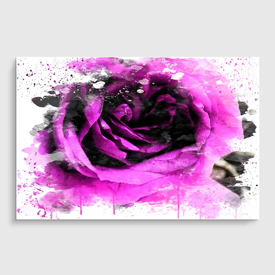 'Purple Rose Flower' Graphic Art Print Poster