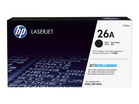 HP 26A Black LaserJet Toner Cartridge with JetIntelligence - CF226A