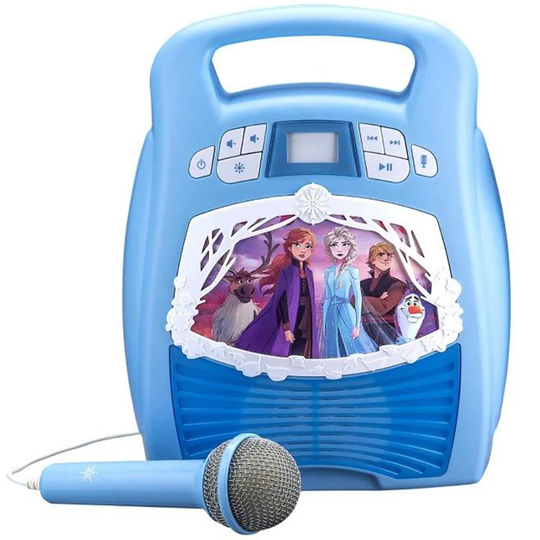 eKids Frozen 2 Bluetooth MP3 Karaoke Machine Player with Light Show