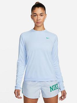 Nike Swoosh Run Swoosh Pacer Long Sleeve Top - Light Blue