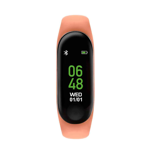 Tikkers Series 1 Peach Silicone Strap Activity Tracker With Colour Touch Screen And Up To 7 Day Battery Life Tks01-0001
