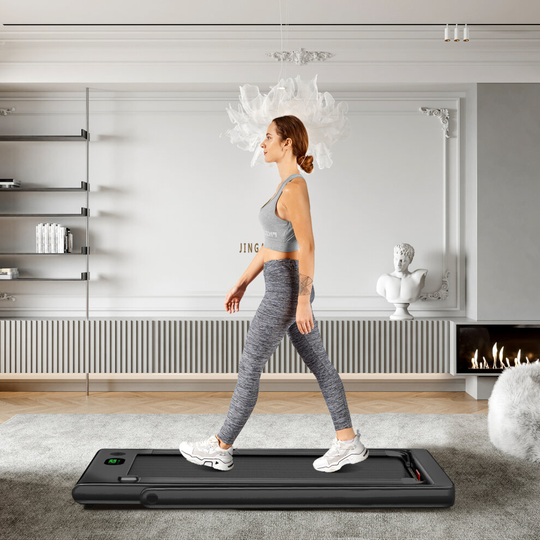 2 in 1 Folding Treadmill Running Machine Bluetooth LED Display