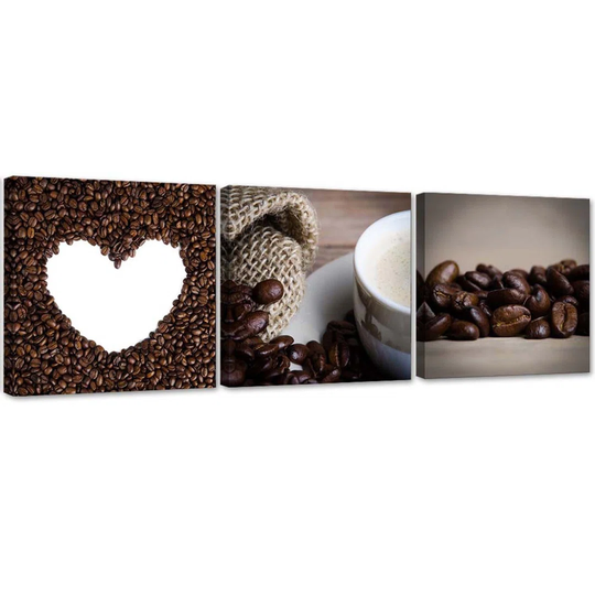 Canvas Print Coffee Bean Heart