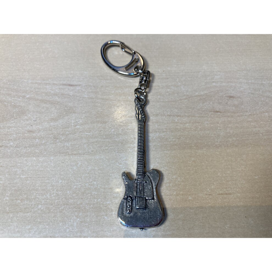 Pewter Electric Guitar (Telecaster Style) Keyring From Sinners Music