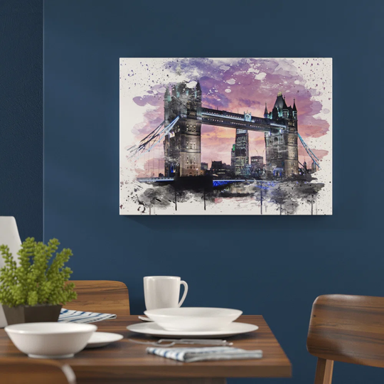 'London City Tower Bridge' Graphic Art Print Poster