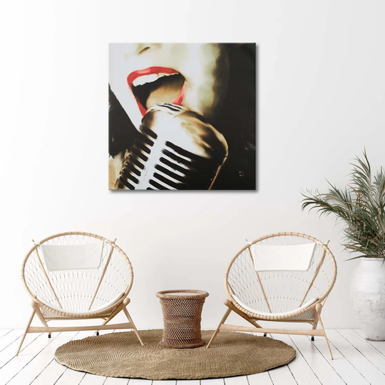 Canvas Print Music Singer