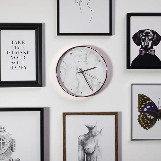 Marble Penny 30cm Wall Clock